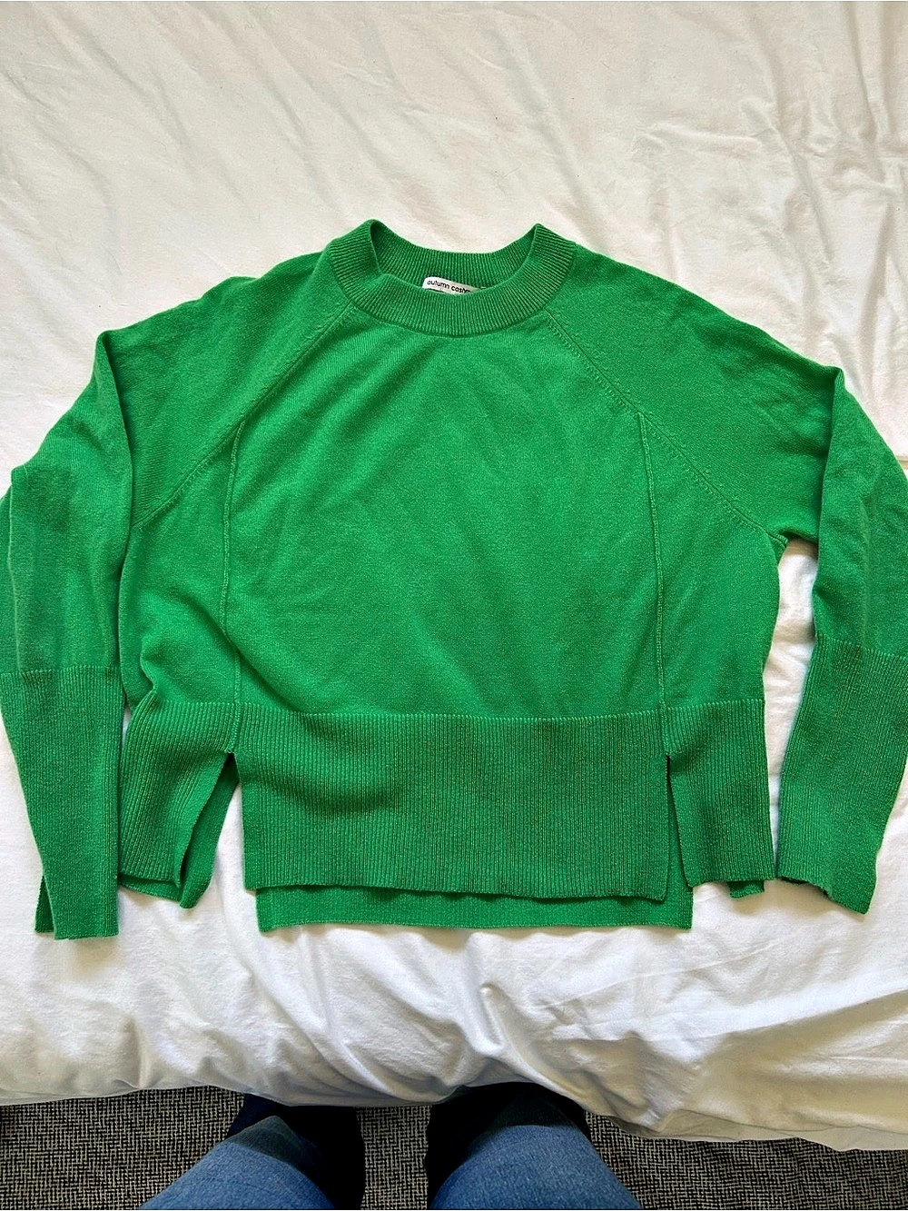 Autumn Cashmere Green Crewneck Sweater